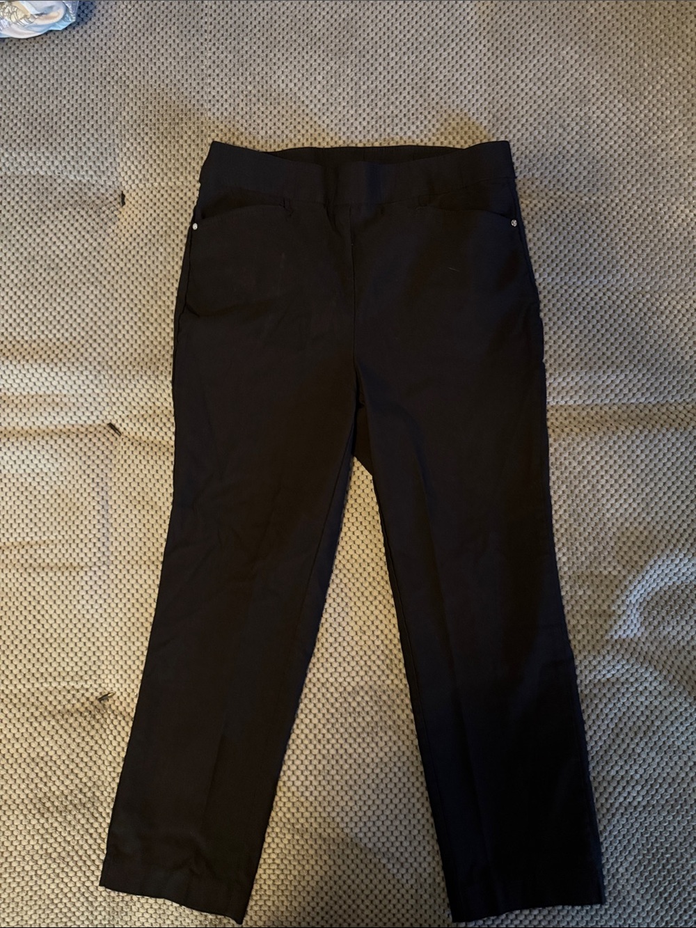 Rafaella Black Straight-Leg Pants